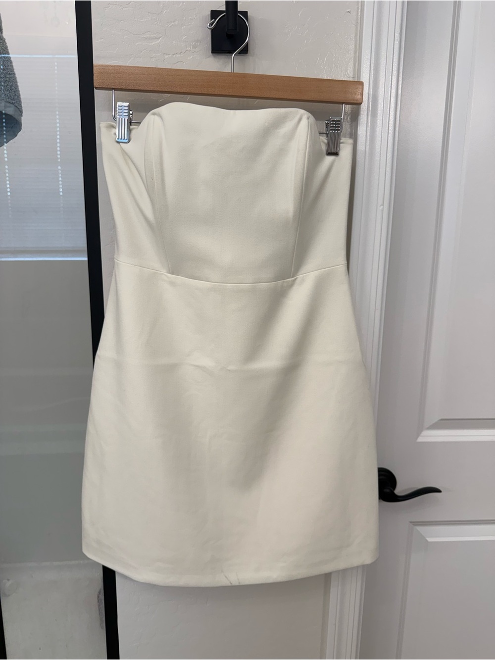 Favorite Daughter Strapless Cream Mini Dress